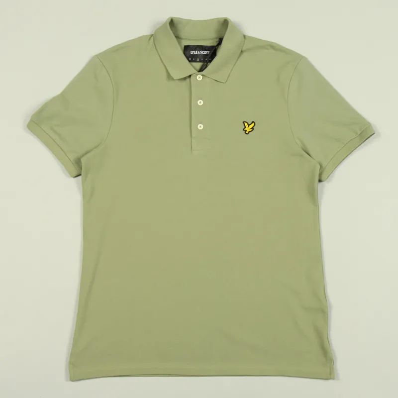 Lyle and Scott Plain Polo Shirt - Moss